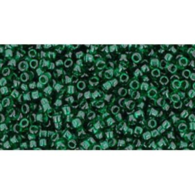 Japanese Toho Seed Beads Tube Round 15/0 Transparent Green Emerald TR-15-939