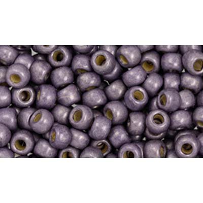 Japanese Toho Seed Beads Tube Round 6/0 PermaFinish - Metallic Matte Pink Pewter TR-06-PF568F