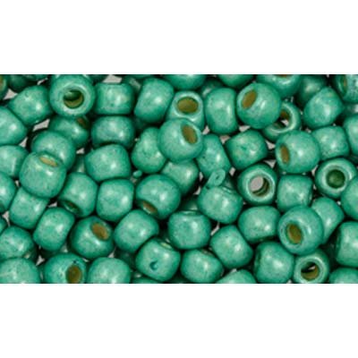 Japanese Toho Seed Beads Tube Round 6/0 PermaFinish - Galvanized Matte Lt Teal TR-06-PF561F