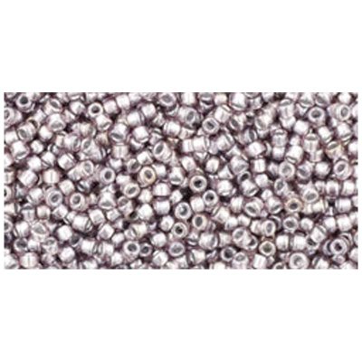 Japanese Toho Seed Beads Tube Round 15/0 Silver-Lined Luster - Med Amethyst TR-15-1010
