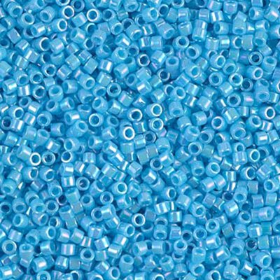 Miyuki Delica Seed Beads 11/0 Bag (5 Gm) DB0659: Dyed Opaque Dark Turquoise Blue