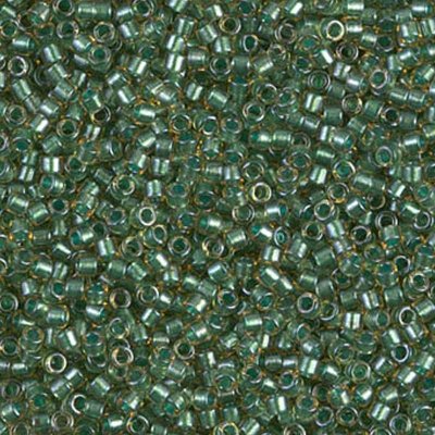 Miyuki Delica Seed Beads 11/0 Bag (5 Gm) DB0917 Sparkling Turquoise Green Lined Topaz