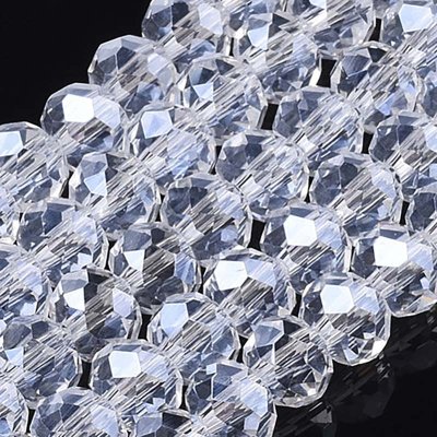 Imperial Crystal Bead Rondelle 8x12mm (65) Crystal Pearl Luster