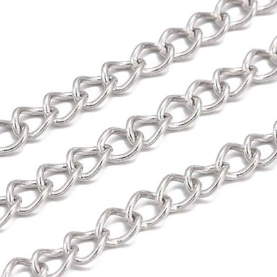Chain Twist 304 Stainless Steel 4x3x0.6mm - 3 Metres - Orginal