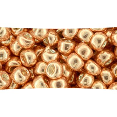 Japanese Toho Seed Beads Tube Round 6/0 Galvanized Rose Gold TR-06-551
