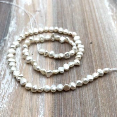 Pearl Cultured Freshwater Potato 4mm - 1 strand - Natural
