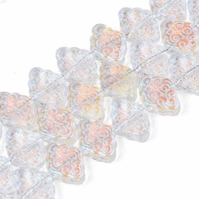 Glass Beads Clouds 15x11mm (53) Electroplated Crystal AB
