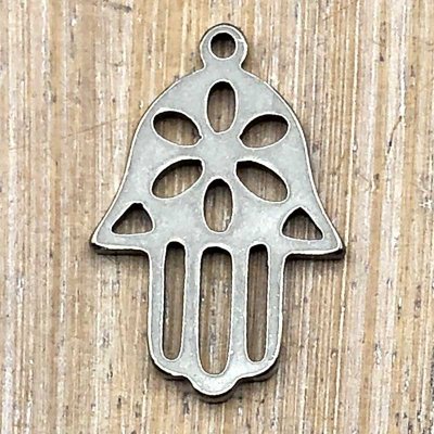 Stainless Steel Charm Hand 06 Small 18x12mm (1) Original