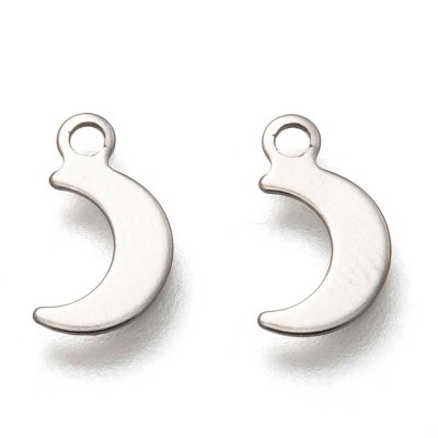 Stainless Steel Charm Moon 08 Small 9x8mm (50) Original