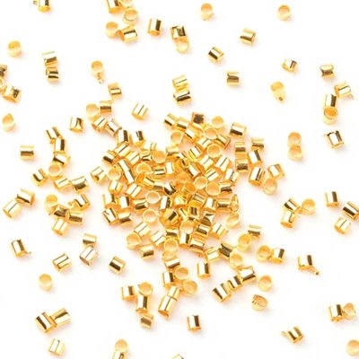 Crimp Beads Brass Tube 2mm (10g) Gold