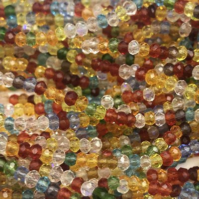 Imperial Crystal Bead Rondelle 2x1.5mm (180) Mix