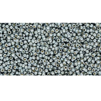 Japanese Toho Seed Beads Tube Round 15/0 PermaFinish - Galvanized Blue Slate TR-15-PF565
