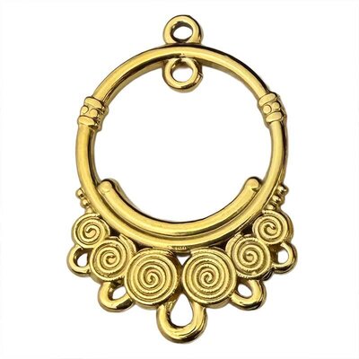 Stainless Steel Pendant Premium Collection Connector 01 33x23mm (1) 304 18K Gold