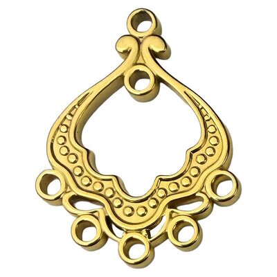 Stainless Steel Pendant Premium Collection Connector 02 29x23mm (1) 304 18K Gold