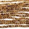 Czech Faceted Round Firepolished Glass Beads 3mm (50) Crystal - Picasso