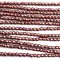 Czech Faceted Round Firepolished Glass Beads 3mm (50) ColorTrends: Saturated Metallic Grenadine