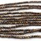 Czech Faceted Round Firepolished Glass Beads 3mm (50) Jet - Bronze Vega