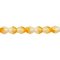 Czech Faceted Round Firepolished Glass Beads 6mm (25) Butterscotch/Milky White