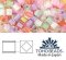 Japanese Toho Seed Beads 3mm Cube Color-Lined Pastel Mix TC-03-BMP