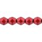 Czech Faceted Round Firepolished Glass Beads 6mm (25) ColorTrends: Saturated Metallic Cherry Tomato