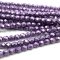 Czech Faceted Round Firepolished Glass Beads 6mm (25) ColorTrends: Saturated Metallic Grapeade