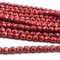 Czech Faceted Round Firepolished Glass Beads 6mm (25) ColorTrends: Saturated Metallic Merlot