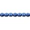 Czech Faceted Round Firepolished Glass Beads 6mm (25) ColorTrends: Saturated Metallic Navy Peony