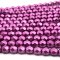 Czech Faceted Round Firepolished Glass Beads 6mm (25) ColorTrends: Saturated Metallic Pink Yarrow