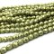 Czech Faceted Round Firepolished Glass Beads 6mm (25) ColorTrends: Saturated Metallic Primrose Yellow