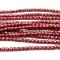 Czech Faceted Round Firepolished Glass Beads 4mm (50) ColorTrends: Sueded Gold Samba Red