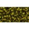Japanese Toho Seed Beads Tube Round 11/0 Copper-Lined Lime Green TR-11-747