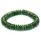 Czech Glass Beads Pressed Disc Spacer 6mm (50) Emerald Green Transparent w/ Speckled Silver