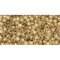 Japanese Toho Seed Beads Tube Round 11/0 Gold-Lined Frosted Crystal TR-11-989F