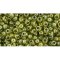 Japanese Toho Seed Beads Tube Round 8/0 Gold-Lined Peridot TR-08-991