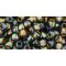 Japanese Toho Seed Beads Tube Round 6/0 Gold-Lined Rainbow Black Diamond TR-06-999