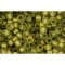 Japanese Toho Seed Beads Tube Round 8/0 Gold-Lined Rainbow Frosted Peridot TR-08-996F