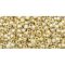 Japanese Toho Seed Beads Tube Round 11/0 Gold-Lined Rainbow Lt Jonquil TR-11-998