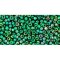 Japanese Toho Seed Beads Tube Round 11/0 Gold-Lustered Emerald TR-11-322