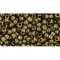Japanese Toho Seed Beads Tube Round 8/0 Gold-Lustered Montana Blue TR-08-204
