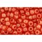 Japanese Toho Seed Beads Tube Round 8/0 HYBRID Sueded Gold Siam Ruby TR-08-Y625