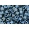 Japanese Toho Seed Beads 3mm Cube Higher-Metallic Frosted Mediterranean Blue TC-03-511F