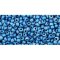 Japanese Toho Seed Beads Tube Round 11/0 Higher-Metallic Frosted Mediterranean Blue TR-11-511F