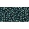 Japanese Toho Seed Beads Tube Round 11/0 Higher-Metallic Frosted Teal Hematite TR-11-519F