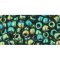 Japanese Toho Seed Beads Tube Round 6/0 Higher-Metallic Iris - Green TR-06-507