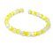 Czech Faceted Round Firepolished Glass Beads 6mm (25) Lemon/ Milky White