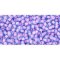 Japanese Toho Seed Beads Tube Round 11/0 Inside-Color Aqua/Bubble Gum Pink-Lined TR-11-937