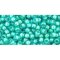Japanese Toho Seed Beads Tube Round 8/0 Inside-Color Aqua/Lt Jonquil-Lined TR-08-954