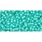 Japanese Toho Seed Beads Tube Round 11/0 Inside-Color Aqua/Lt Jonquil-Lined TR-11-954