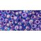 Japanese Toho Seed Beads Tube Round 6/0 Inside-Color Aqua/Purple-Lined TR-06-252