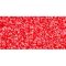 Japanese Toho Seed Beads Tube Round 15/0 Inside-Color Crystal/Tomato-Lined TR-15-341